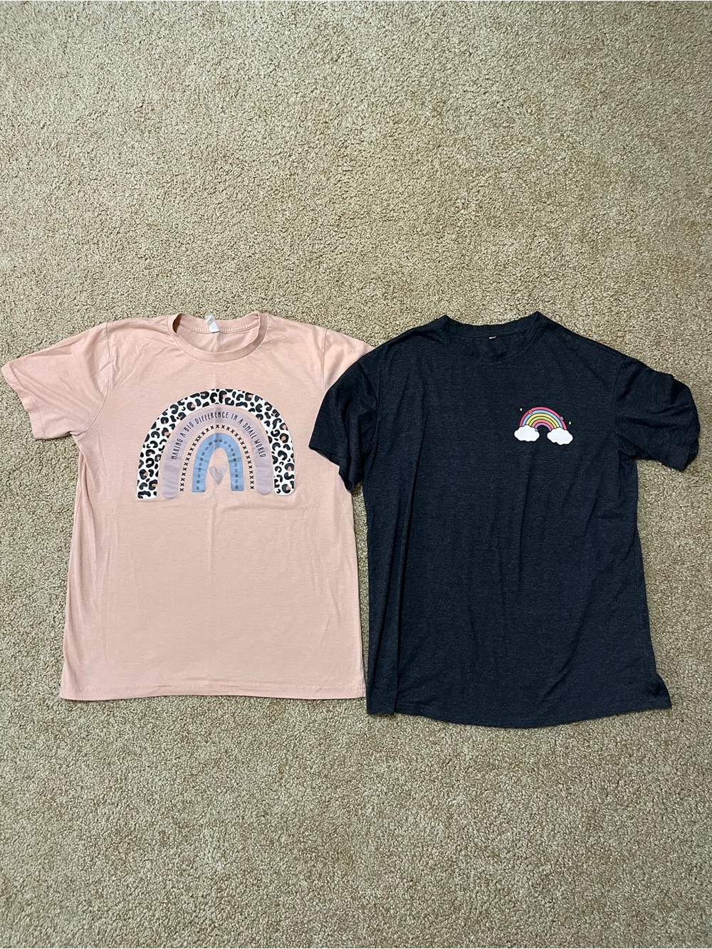 Teacher Daycare Paraprofessional Rainbow Graphic T Shirt Bundle - Medium